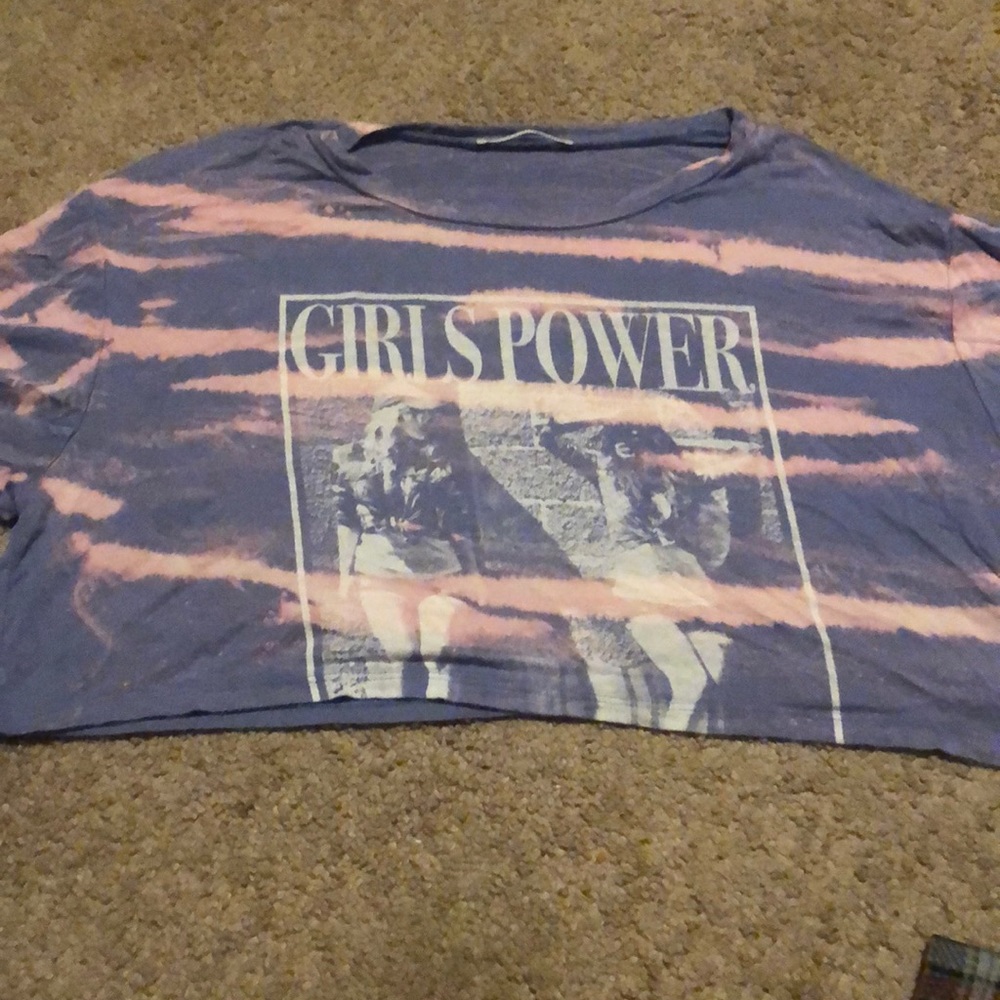 Bleached design crop top
